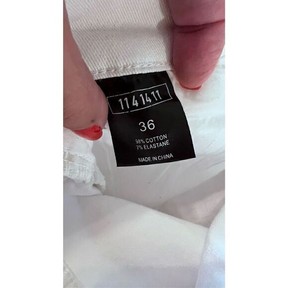 KDNK Men's Ripped Ankle Zip Tapered Leg Skinny White Jeans Light Wash Size 36 - Picture 14 of 14